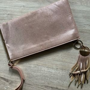 Rose gold clutch
